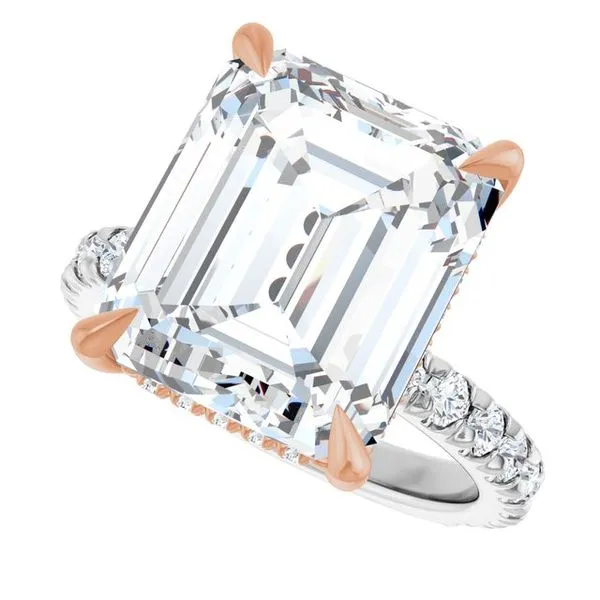 Claw-Prong Hidden Halo-Style Engagement Ring Image 5 Don's Jewelry & Design Washington, IA