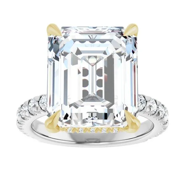Claw-Prong Hidden Halo-Style Engagement Ring Image 3 Virtus Collective Newport Beach , CA