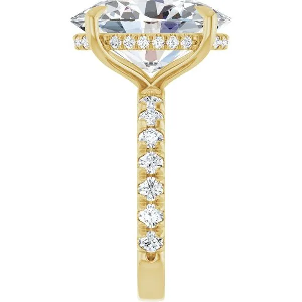 Claw-Prong Hidden Halo-Style Engagement Ring Image 4 JF Jones Jewelers Rochester, NY