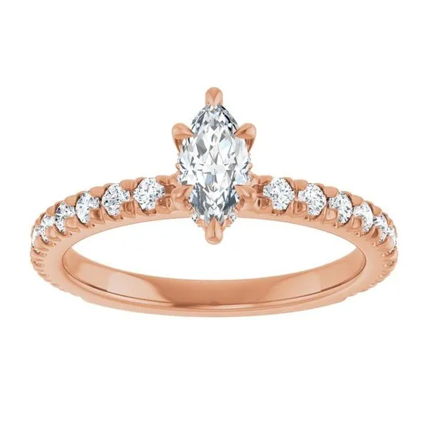 Claw-Prong Hidden Halo-Style Engagement Ring Image 3 J. Thomas Jewelers Rochester Hills, MI