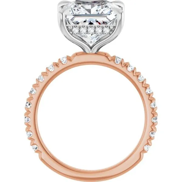 Claw-Prong Hidden Halo-Style Engagement Ring Image 2 Arezzo Jewelers Elmwood Park, IL