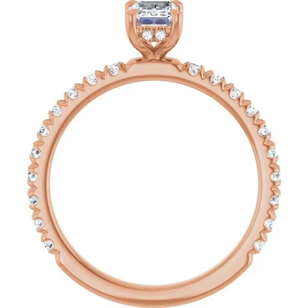 Claw-Prong Hidden Halo-Style Engagement Ring Image 2 Northwood Jewelers Northwood, OH