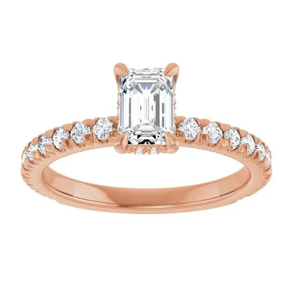 Claw-Prong Hidden Halo-Style Engagement Ring Image 3 Northwood Jewelers Northwood, OH
