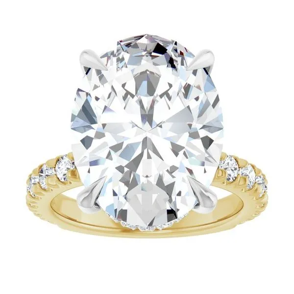 Claw-Prong Hidden Halo-Style Engagement Ring Image 3 Austin's Fine Diamonds & Jewelry Lyndhurst, NJ