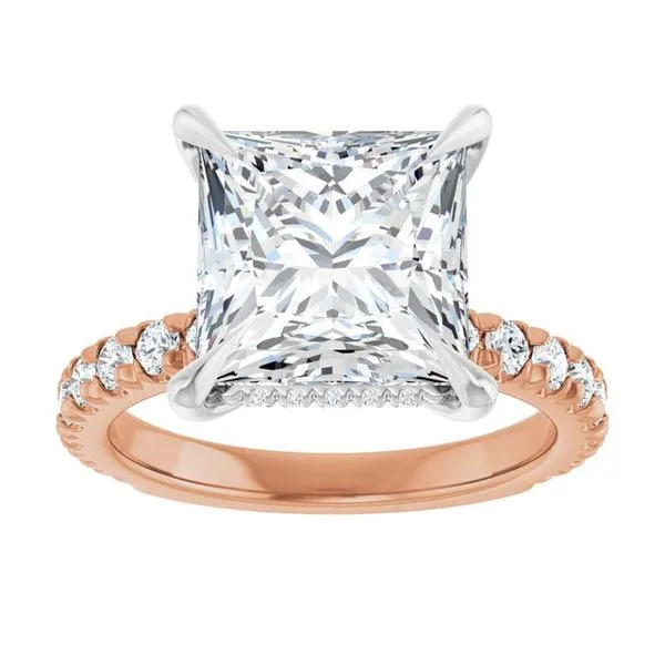 Claw-Prong Hidden Halo-Style Engagement Ring Image 3 The Jewelry Source El Segundo, CA