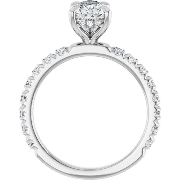 Claw-Prong Hidden Halo-Style Engagement Ring Image 2 Jimmy Smith Jewelers Decatur, AL