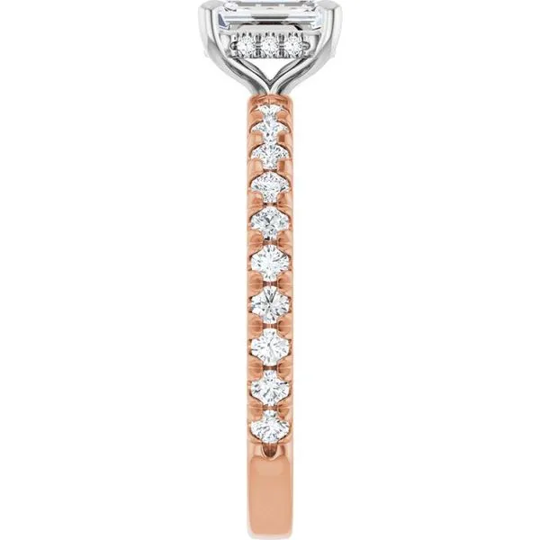 Claw-Prong Hidden Halo-Style Engagement Ring Image 4 Don's Jewelry & Design Washington, IA