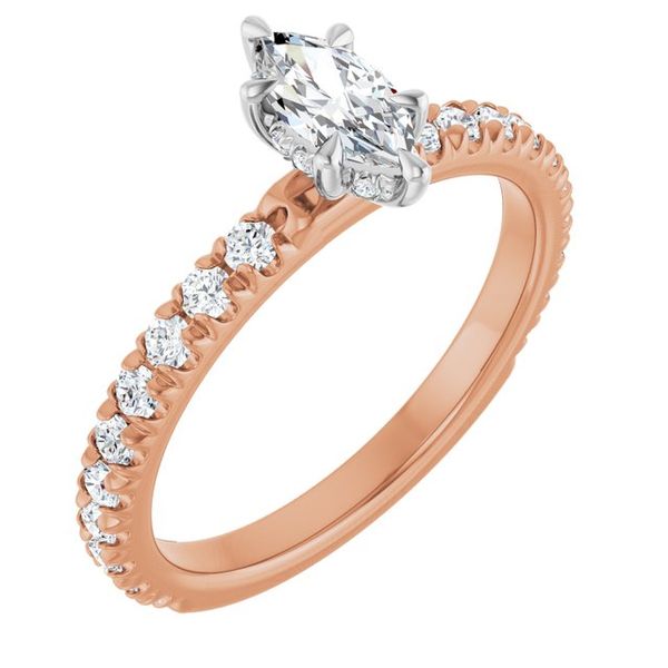 Claw-Prong Hidden Halo-Style Engagement Ring