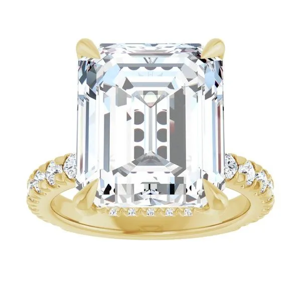 Claw-Prong Hidden Halo-Style Engagement Ring Image 3 JF Jones Jewelers Rochester, NY