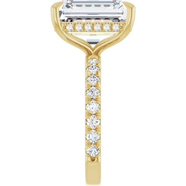 Claw-Prong Hidden Halo-Style Engagement Ring Image 4 Clater Jewelers Louisville, KY