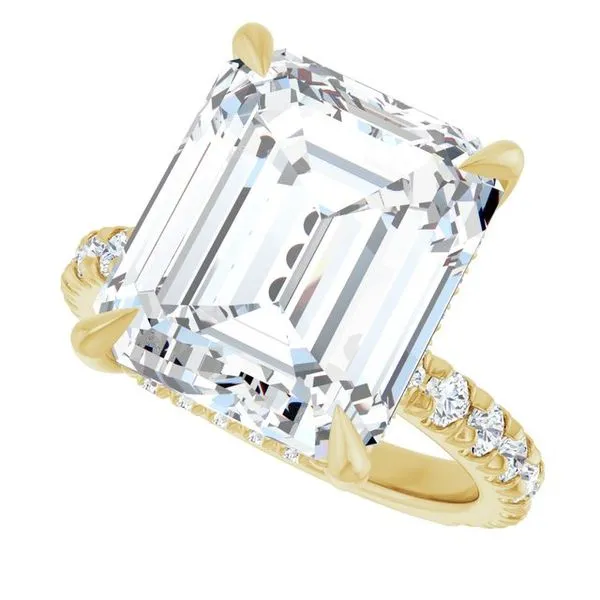 Claw-Prong Hidden Halo-Style Engagement Ring Image 5 JF Jones Jewelers Rochester, NY