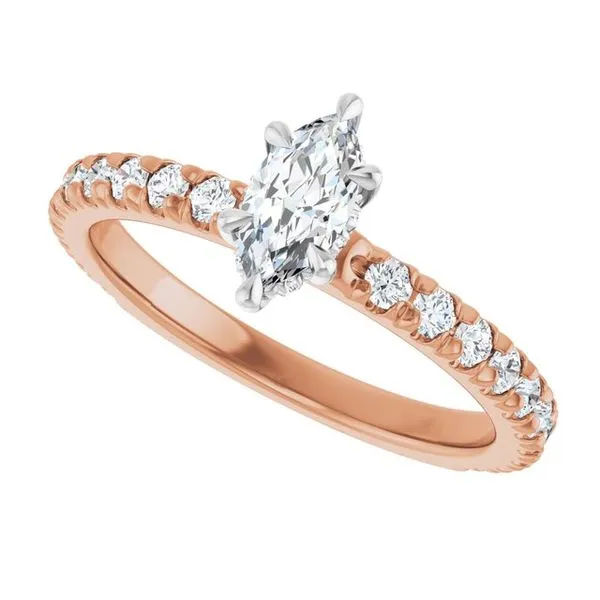 Claw-Prong Hidden Halo-Style Engagement Ring Image 5 Don's Jewelry & Design Washington, IA