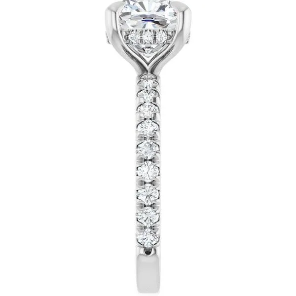 Claw-Prong Hidden Halo-Style Engagement Ring Image 4 Natale Jewelers Sewell, NJ