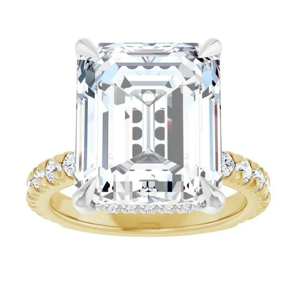 Claw-Prong Hidden Halo-Style Engagement Ring Image 3 Austin's Fine Diamonds & Jewelry Lyndhurst, NJ