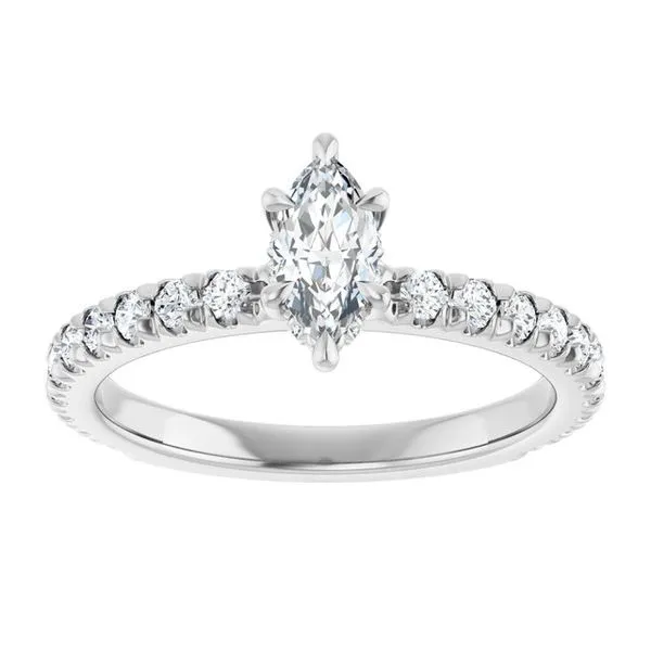 Claw-Prong Hidden Halo-Style Engagement Ring Image 3 Jimmy Smith Jewelers Decatur, AL
