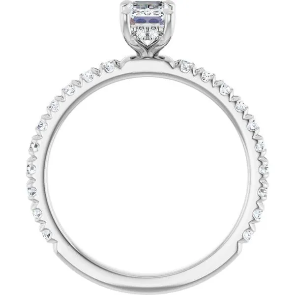 Claw-Prong Hidden Halo-Style Engagement Ring Image 2 Don's Jewelry & Design Washington, IA