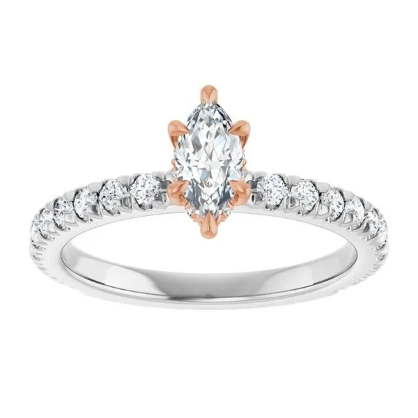 Claw-Prong Hidden Halo-Style Engagement Ring Image 3 Vulcan's Forge LLC KANSAS CITY, MO