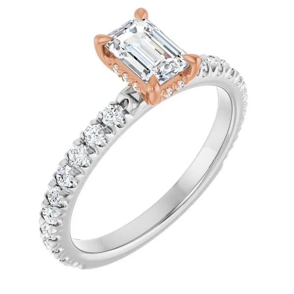 Claw-Prong Hidden Halo-Style Engagement Ring J. Thomas Jewelers Rochester Hills, MI