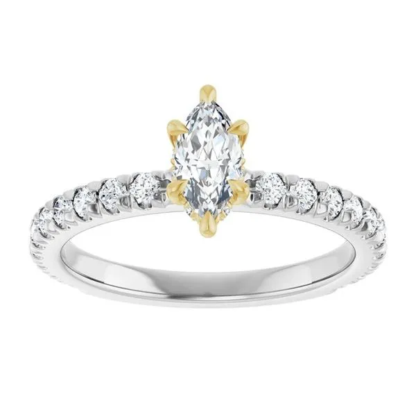 Claw-Prong Hidden Halo-Style Engagement Ring Image 3 J. West Jewelers Round Rock, TX