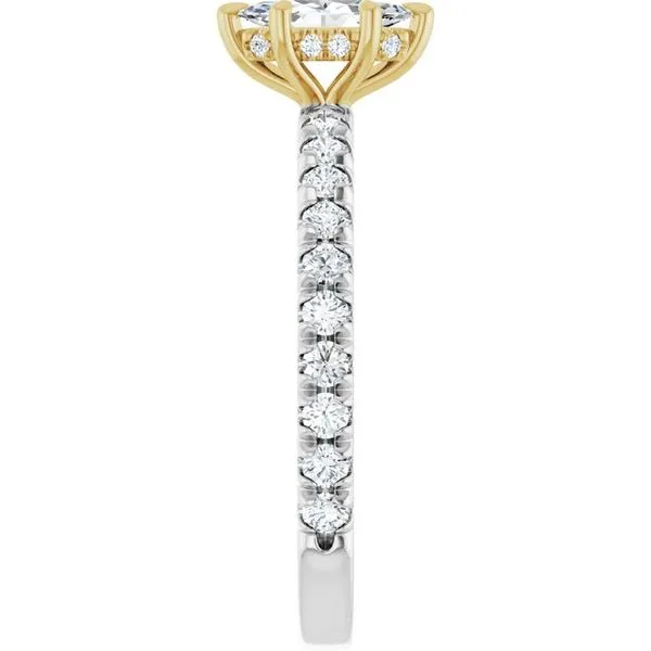 Claw-Prong Hidden Halo-Style Engagement Ring Image 4 Hudson Valley Goldsmith New Paltz, NY