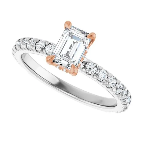 Claw-Prong Hidden Halo-Style Engagement Ring Image 5 Northwood Jewelers Northwood, OH