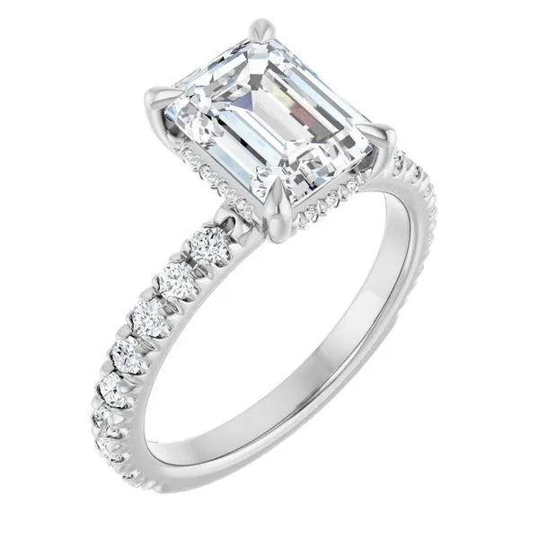 Claw-Prong Hidden Halo-Style Engagement Ring Mark Jewellers La Crosse, WI