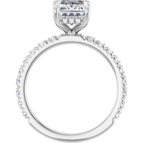Claw-Prong Hidden Halo-Style Engagement Ring Image 2 Arezzo Jewelers Elmwood Park, IL