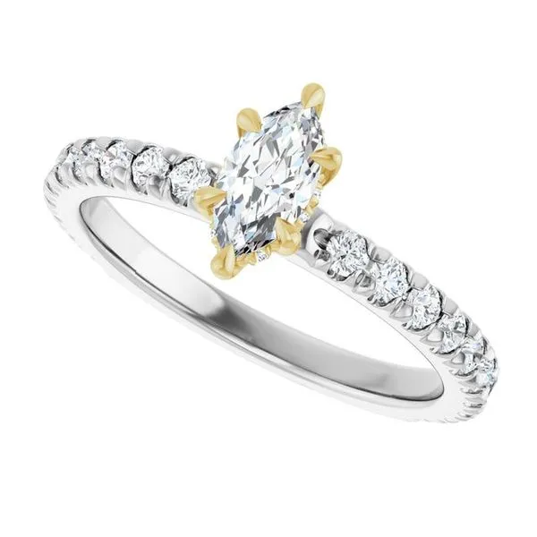 Claw-Prong Hidden Halo-Style Engagement Ring Image 5 Natale Jewelers Sewell, NJ