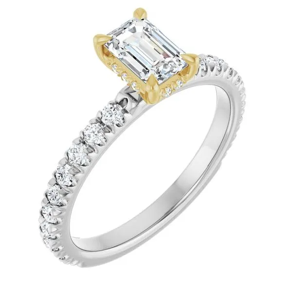 Claw-Prong Hidden Halo-Style Engagement Ring Natale Jewelers Sewell, NJ