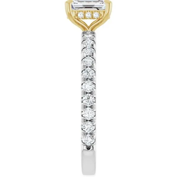 Claw-Prong Hidden Halo-Style Engagement Ring Image 4 Hudson Valley Goldsmith New Paltz, NY