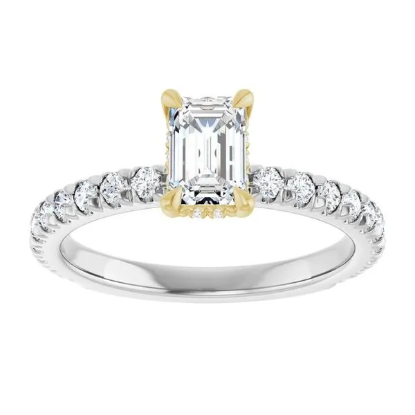 Claw-Prong Hidden Halo-Style Engagement Ring Image 3 Vulcan's Forge LLC KANSAS CITY, MO