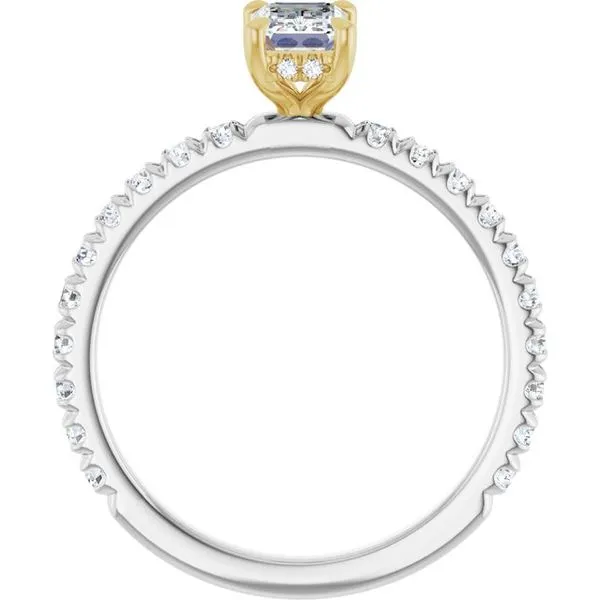 Claw-Prong Hidden Halo-Style Engagement Ring Image 2 J. West Jewelers Round Rock, TX