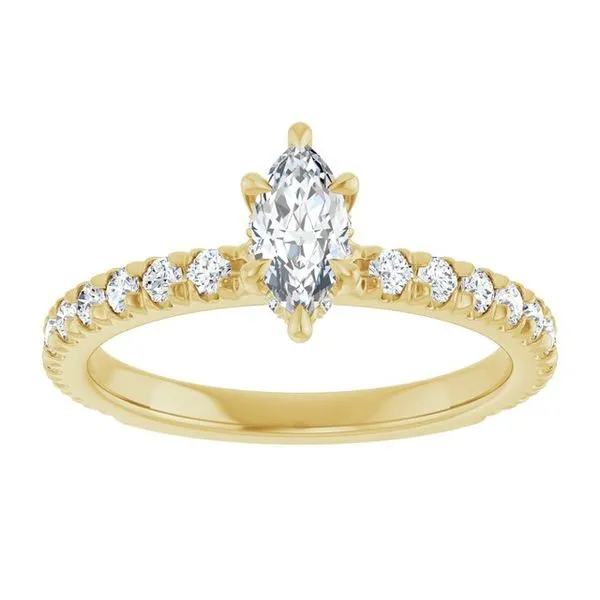 Claw-Prong Hidden Halo-Style Engagement Ring Image 3 Don's Jewelry & Design Washington, IA