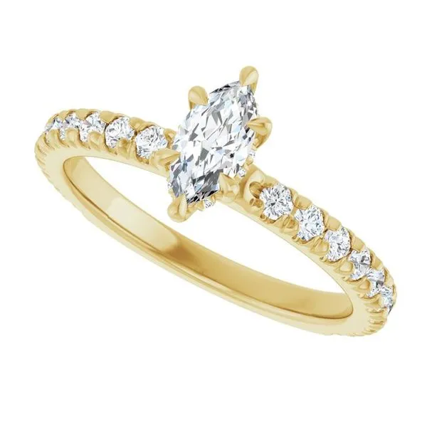 Claw-Prong Hidden Halo-Style Engagement Ring Image 5 Shipley's Fine Jewelry Hampstead, MD