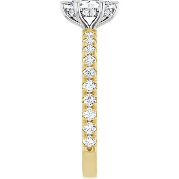 Claw-Prong Hidden Halo-Style Engagement Ring Image 4 Hudson Valley Goldsmith New Paltz, NY