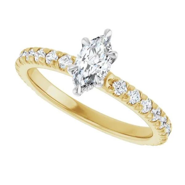 Claw-Prong Hidden Halo-Style Engagement Ring Image 5 Futer Bros Jewelers York, PA