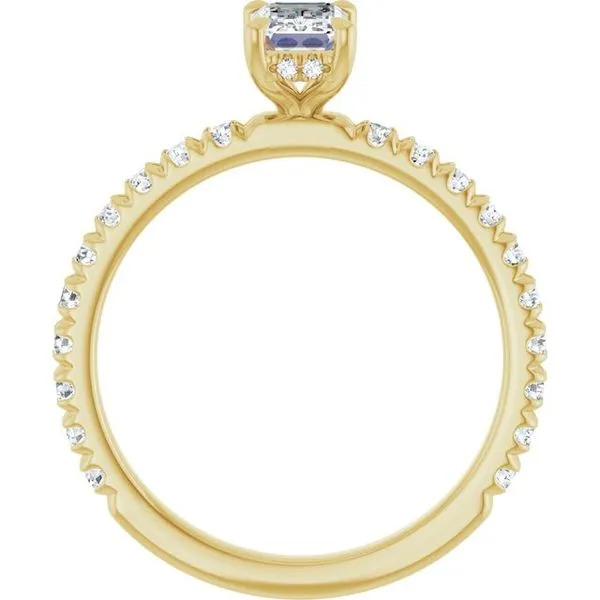 Claw-Prong Hidden Halo-Style Engagement Ring Image 2 Don's Jewelry & Design Washington, IA