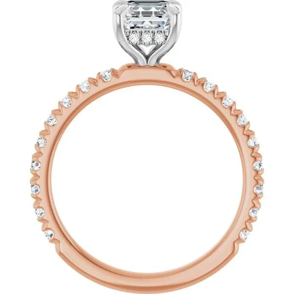 Claw-Prong Hidden Halo-Style Engagement Ring Image 2 Don's Jewelry & Design Washington, IA