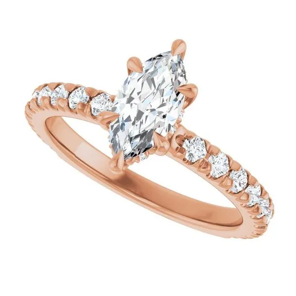 Claw-Prong Hidden Halo-Style Engagement Ring Image 5 JF Jones Jewelers Rochester, NY