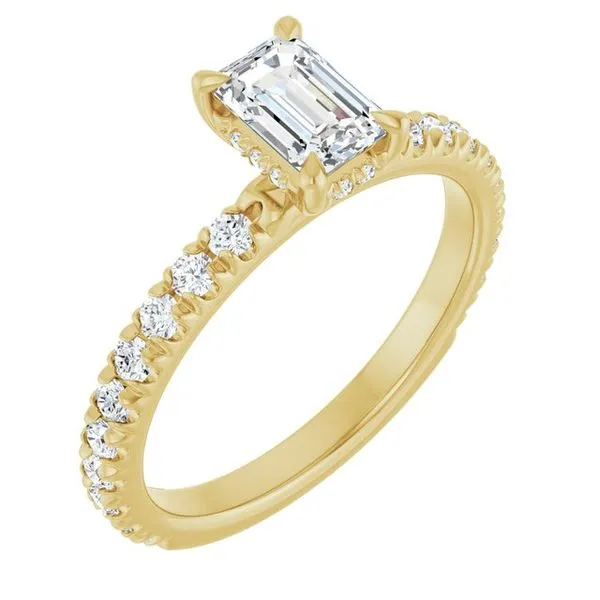 Claw-Prong Hidden Halo-Style Engagement Ring Futer Bros Jewelers York, PA