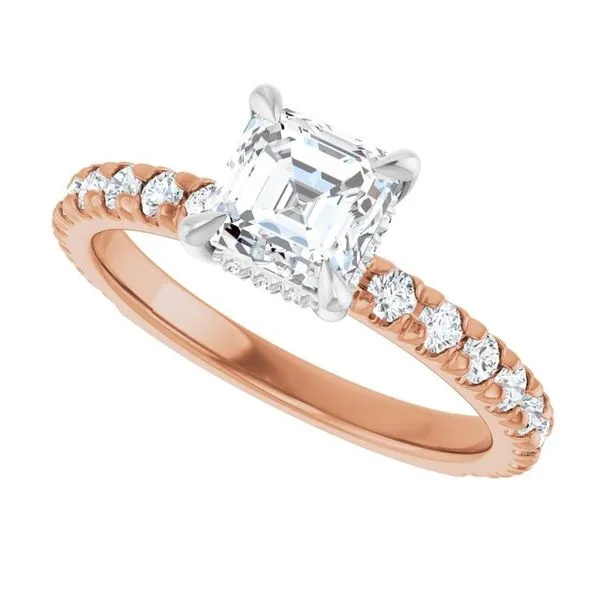 Claw-Prong Hidden Halo-Style Engagement Ring Image 5 Northwood Jewelers Northwood, OH