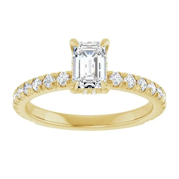 Claw-Prong Hidden Halo-Style Engagement Ring Image 3 Austin's Fine Diamonds & Jewelry Lyndhurst, NJ
