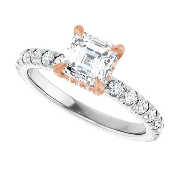 Claw-Prong Hidden Halo-Style Engagement Ring Image 5 Futer Bros Jewelers York, PA