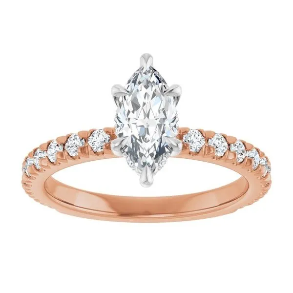 Claw-Prong Hidden Halo-Style Engagement Ring Image 3 Don's Jewelry & Design Washington, IA