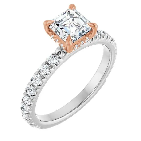 Claw-Prong Hidden Halo-Style Engagement Ring Don's Jewelry & Design Washington, IA
