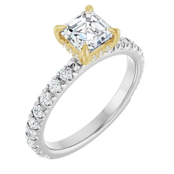 Claw-Prong Hidden Halo-Style Engagement Ring Jimmy Smith Jewelers Decatur, AL