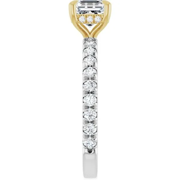 Claw-Prong Hidden Halo-Style Engagement Ring Image 4 Northwood Jewelers Northwood, OH