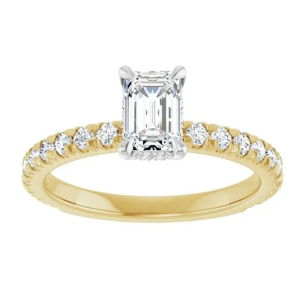 Claw-Prong Hidden Halo-Style Engagement Ring Image 3 Hudson Valley Goldsmith New Paltz, NY