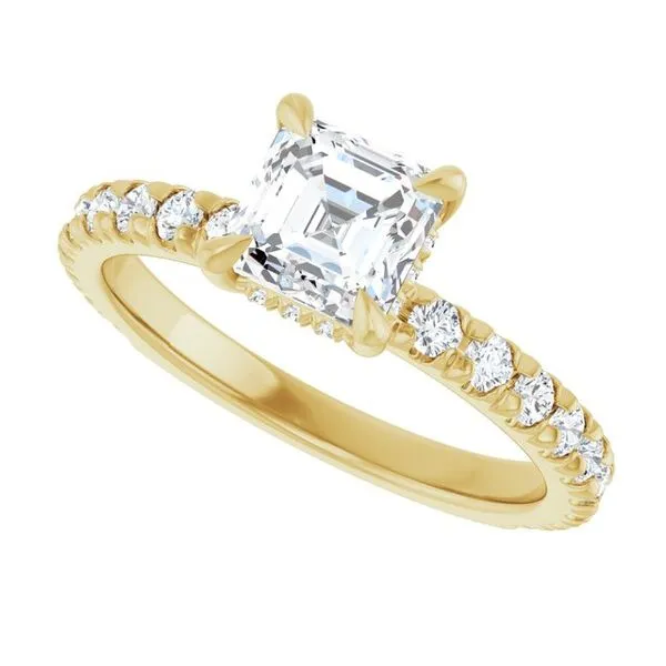 Claw-Prong Hidden Halo-Style Engagement Ring Image 5 Stuart Benjamin & Co. Jewelry Designs San Diego, CA