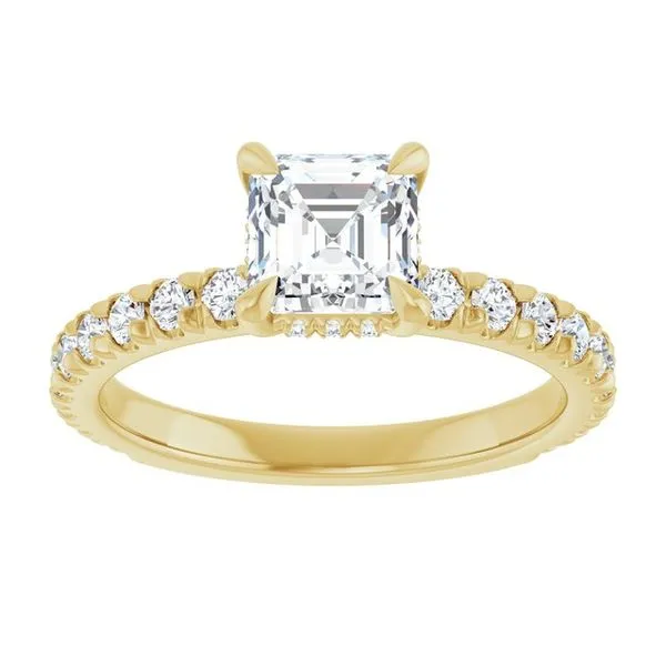 Claw-Prong Hidden Halo-Style Engagement Ring Image 3 Raleigh Diamond Fine Jewelry Raleigh, NC